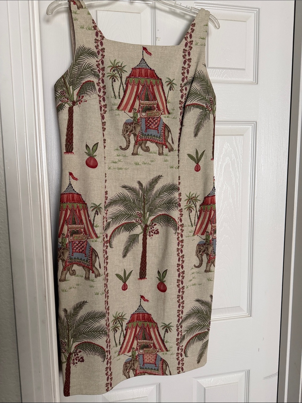 Maggy London Tropical Elephant Print Sheath Dress